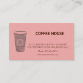 Modern simple coffee Shop Loyalty Card 名刺 (正面)