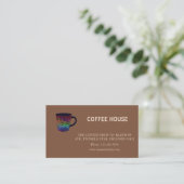 Modern simple coffee Shop Loyalty Card 名刺 (スタンド正面)