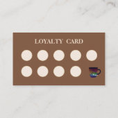 Modern simple coffee Shop Loyalty Card 名刺 (裏面)