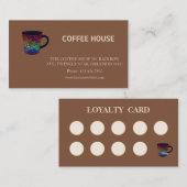 Modern simple coffee Shop Loyalty Card 名刺 (正面/裏面)