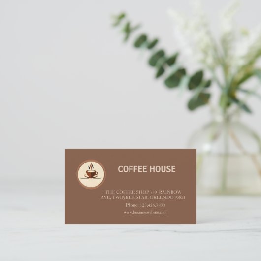 Modern simple coffee Shop Loyalty Card 名刺 (スタンド正面)