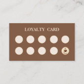 Modern simple coffee Shop Loyalty Card 名刺 (裏面)