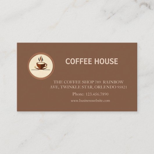 Modern simple coffee Shop Loyalty Card 名刺 (正面)