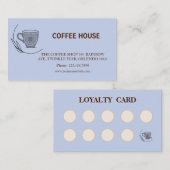 Modern simple coffee Shop Loyalty Card 名刺 (正面/裏面)