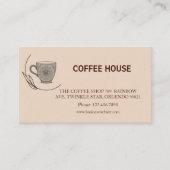 Modern simple coffee Shop Loyalty Card 名刺 (正面)