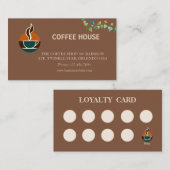 Modern simple coffee Shop Loyalty Card 名刺 (正面/裏面)