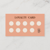Modern simple coffee Shop Loyalty Card 名刺 (裏面)