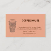 Modern simple coffee Shop Loyalty Card 名刺 (正面)