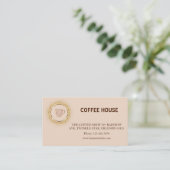 Modern simple coffee Shop Loyalty Card 名刺 (スタンド正面)