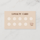 Modern simple coffee Shop Loyalty Card 名刺 (裏面)