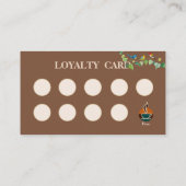 Modern simple coffee Shop Loyalty Card 名刺 (裏面)