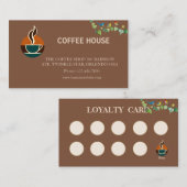 Modern simple coffee Shop Loyalty Card 名刺 (正面/裏面)