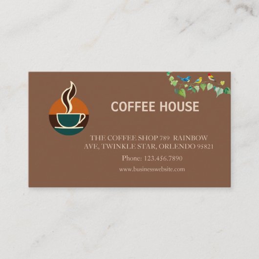Modern simple coffee Shop Loyalty Card 名刺 (正面)