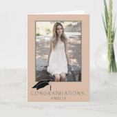 Modern Simple Congratulations Graduation Photo カード (正面)