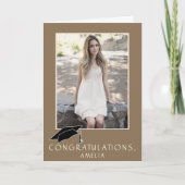 Modern Simple Congratulations Graduation Photo カード (正面)