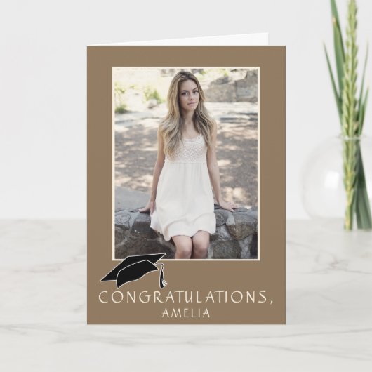 Modern Simple Congratulations Graduation Photo カード (正面)