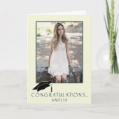 Modern Simple Congratulations Graduation Photo カード (正面)