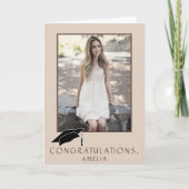 Modern Simple Congratulations Graduation Photo カード (正面)