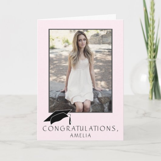 Modern Simple Congratulations Graduation Photo カード (正面)