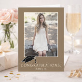 Modern Simple Congratulations Graduation Photo カード