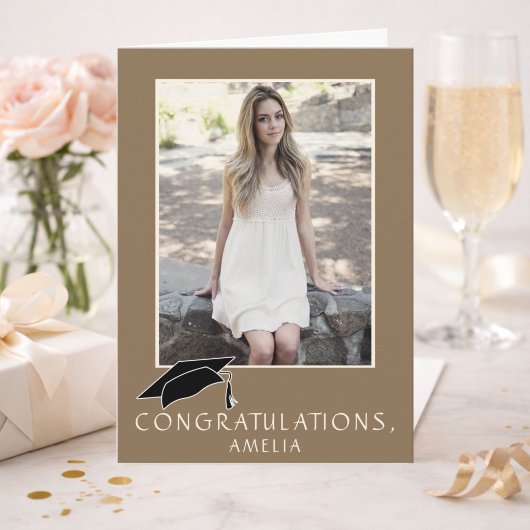 Modern Simple Congratulations Graduation Photo カード