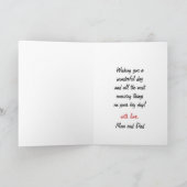 Modern Simple Cool Custom Photo Birthday Greeting カード (内部)