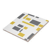 Modern, simple, cool geometric yellow gray pattern タイル (側面)