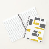 Modern, simple, cool geometric yellow gray pattern ノートブック (内部)