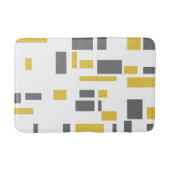 Modern, simple, cool geometric yellow gray pattern バスマット (正面)