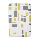 Modern, simple, cool geometric yellow gray pattern バスマット (正面縦)