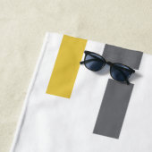 Modern, simple, cool geometric yellow gray pattern ビーチタオル (インサイチュ)