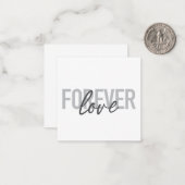 Modern, simple, cool typography of Forever Love ノートカード (正面/裏面インサイチュ)
