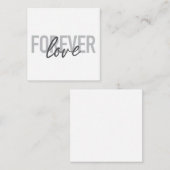 Modern, simple, cool typography of Forever Love ノートカード (正面/裏面)
