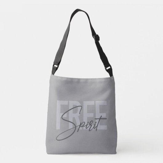 Modern, simple, cool typography of Free Spirit クロスボディバッグ (裏面)