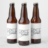 Modern, simple, cool typography of Free Spirit ビールラベル (ボトル)