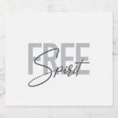 Modern, simple, cool typography of Free Spirit ビールラベル (シングルラベル)