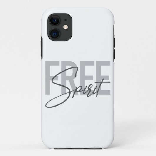 Modern, simple, cool typography of Free Spirit Case-Mate iPhoneケース (裏面)