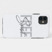Modern, simple, cool typography of Free Spirit Case-Mate iPhoneケース (裏面(横))