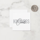 Modern, simple, cool typography of Kindness Counts ノートカード (正面/裏面インサイチュ)