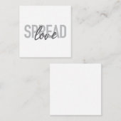 Modern, simple, cool typography of Spread Love ノートカード (正面/裏面)