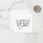 Modern, simple, cool typography of Very Cool ノートカード (正面/裏面インサイチュ)