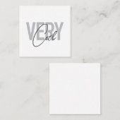 Modern, simple, cool typography of Very Cool ノートカード (正面/裏面)