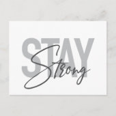 Modern, simple, cool urban typography Stay Strong ポストカード (正面)
