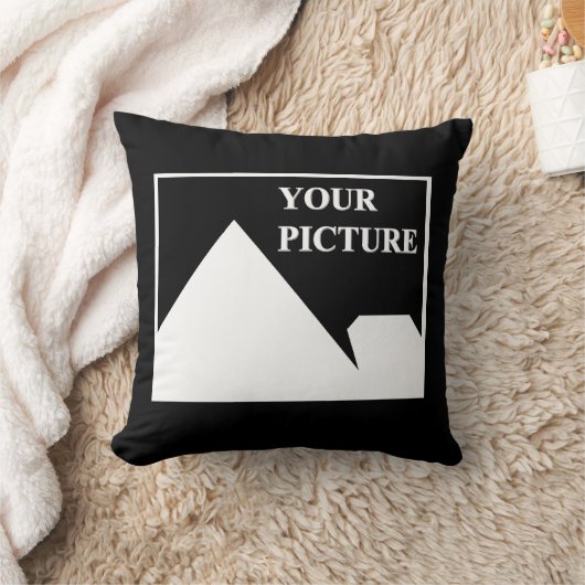 Modern Simple Create Your Own Wedding Picture クッション (ブランケット)