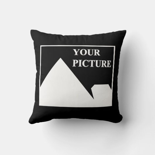Modern Simple Create Your Own Wedding Picture クッション (裏面)