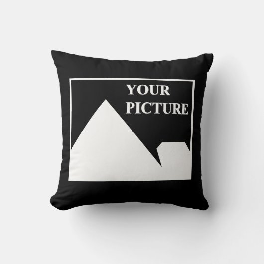 Modern Simple Create Your Own Wedding Picture クッション (正面)