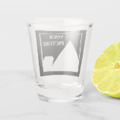 Modern Simple Create Your Own Wedding Picture ショットグラス (裏面)