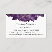 Modern Simple Crystal Gem Trendy 名刺 (裏面)