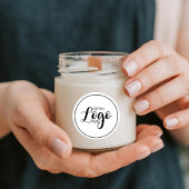 Modern Simple Custom Logo Scented Candle | Profess ラウンドシール