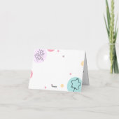 Modern Simple Custom Photo Birthday Greeting Card サンキューカード (裏面)